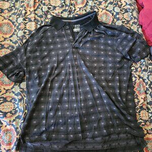 Izod Men's Polo Black Patterned XXL